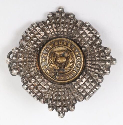 Hallmarked Silver Scots Guards Officers Forage Cap Badge