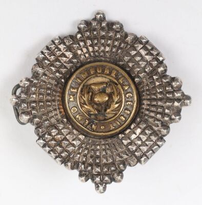 Hallmarked Silver Scots Guards Officers Forage Cap Badge