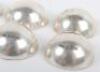 A set of six early 20th century silver menu holders, Birmingham 1904 - 3