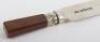 A Georgian silver letter opener, Birmingham 1831 - 4