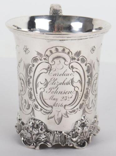 A Victorian silver mug, Robert Wallis, London 1845