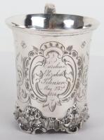 A Victorian silver mug, Robert Wallis, London 1845