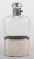 An early 20th century silver and glass flask, Cohen & Charles, Birmingham 1909