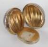 A Victorian silver compact in the form of an egg, George Unite, Birmingham 1887 - 5