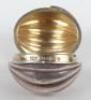 A Victorian silver compact in the form of an egg, George Unite, Birmingham 1887 - 6