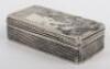 A Russian silver snuff box, marked HAG - 5