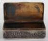 A Russian silver snuff box, marked HAG - 6