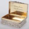 A Victorian heavy silver snuff box, Charles Rawlings & William Summers, London 1845 - 6