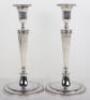A pair of Victorian silver candlesticks, London 1880, Martin Hall & Co