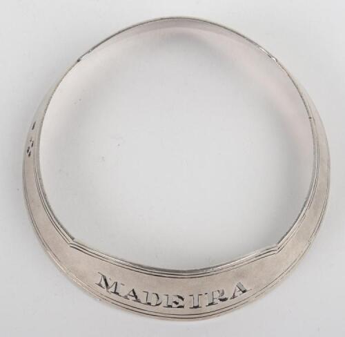 A Victorian round &lsquo;Madeira&rsquo; label, Thomas & George Hayter, London 1874