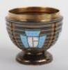 A Russian silver enamel salt, 20th century - 2