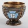 A Russian silver enamel salt, 20th century - 3