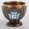 A Russian silver enamel salt, 20th century - 4