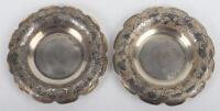 A pair of Russian silver and niello work dishes, marked 84 with other marks