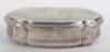 A large Continental oval snuff box - 2