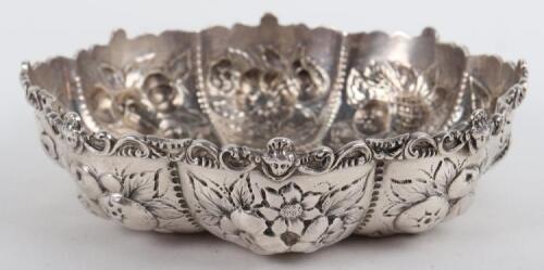 A Victorian silver chased bowl, William Cripps, London 1884