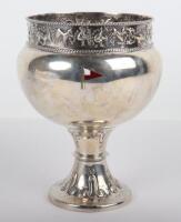 A large silver pedestal bowl, Birmingham 1916