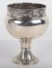 A large silver pedestal bowl, Birmingham 1916 - 2