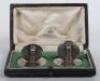A pair of silver menu holders, London 1927 - 2