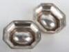 A set of two silver salts and spoons, John Aldwinckle & Thomas Slayter, London 1893 - 3