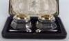 A set of two silver salts and spoons, John Aldwinckle & Thomas Slayter, London 1893 - 5