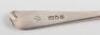 A set of two silver salts and spoons, John Aldwinckle & Thomas Slayter, London 1893 - 6