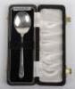 A silver spoon in case, Birmingham 1960,