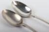 A pair of Victorian fiddle pattern dessert spoons, Chawner & Co, London 1845 - 6