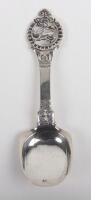 A Continental caddy spoon, marked 830S