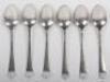 A set of six Georgian silver teaspoons, Benjamin Montigue - 2