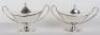 A pair of George III silver sauce tureens, Henry Chawner, London 1786 - 2