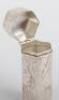 A small silver perfume bottle, marked 925 - 6