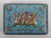 A silver and enamel box, unmarked