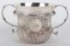 An early George II silver porringer, Thomas Tearle, London 1727