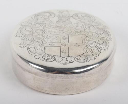 A rare Charles II silver tobacco box, 1672,