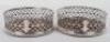 A pair of George III silver coasters, Thomas & William Chawner, London 1768