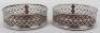 A pair of George III silver coasters, Thomas & William Chawner, London 1768 - 4