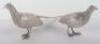 A pair of silver pheasants, modern, male and female - 3