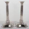 A pair of George II candlesticks, marked WI, London 1752 - 2