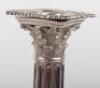 A pair of George II candlesticks, marked WI, London 1752 - 6