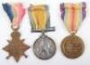 Great War British 1914-15 Star Medal Trio Kings Royal Rifle Corps & Royal Garrison Artillery - 4