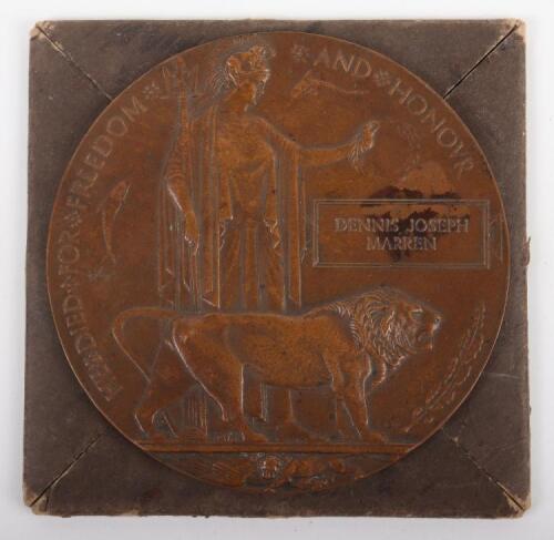 Great War Gallipoli Casualty Chatham Battalion Royal Naval Division Royal Marine Light Infantry Memorial Plaque