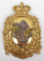 Rare Royal Dockyard Battalion Officers 1847 Pattern Shako Plate