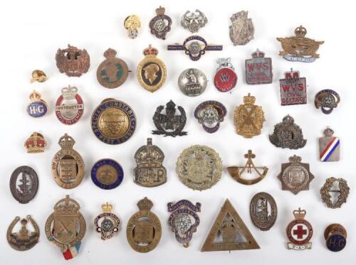 Good Mixed Lot of Home Front and Regimental Lapel Badges and Sweetheart Brooches