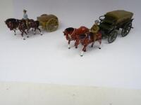 Toy Army Workshop two horse covered two wheel wagon