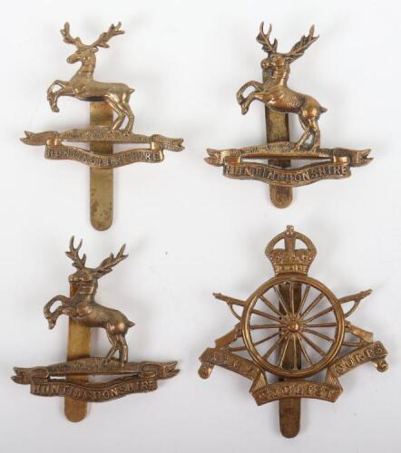 3x Huntingdonshire Cap Badges