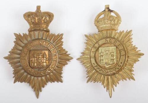 * 2x East Surrey Regiment Pouch Badges