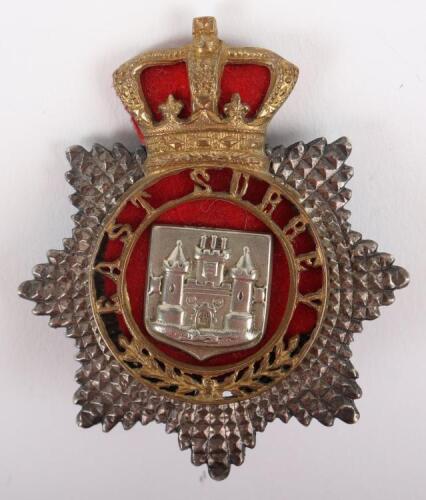 * Rare 13th (Wandsworth) Battalion East Surrey Regiment Officers Cap Badge