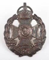 * Hallmarked Silver 7th / 8th Battalion Prince of Wales Own West Yorkshire Regiment Leeds Rifles Officers Cap Badge