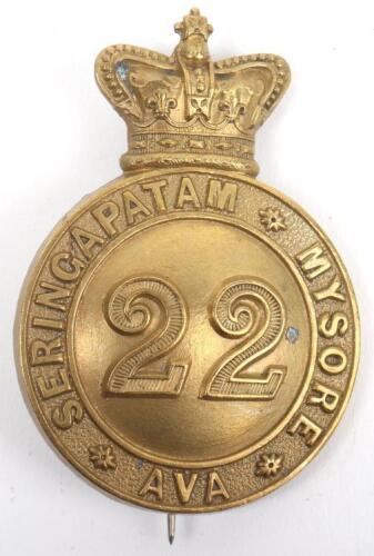 Victorian Indian Army 22nd Madras Infantry Pagri Badge